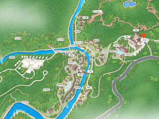 香格里拉结合景区手绘地图智慧导览和720全景技术，可以让景区更加“动”起来，为游客提供更加身临其境的导览体验。
